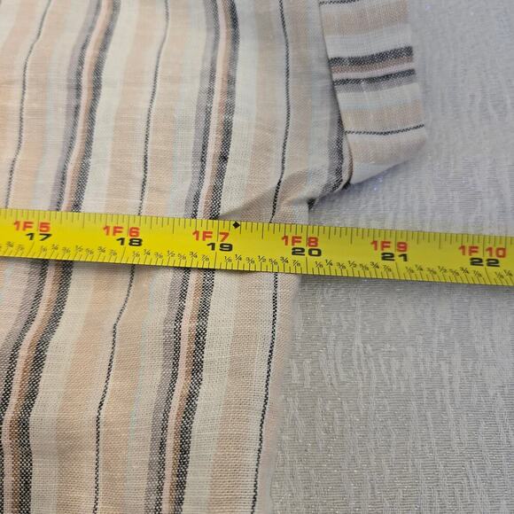Stitch Fix Como Blu linen blend button up sz med Office work wear beachy NWT - Picture 5 of 8